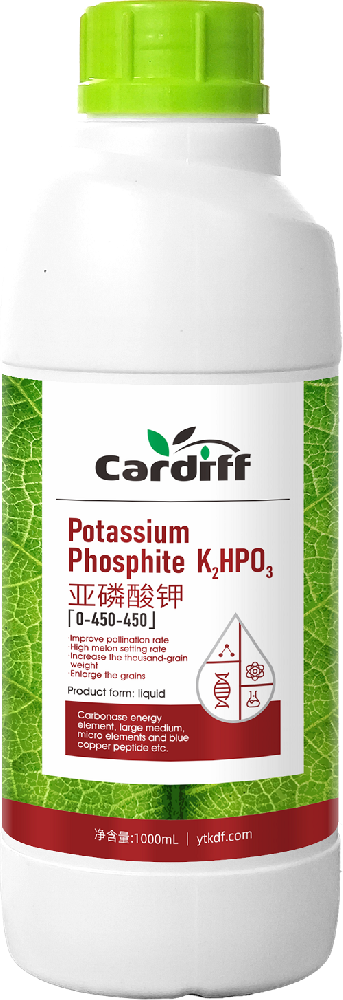 亚磷酸钾0-450-450_1000ml提高授粉率、坐瓜率高、籽粒膨大、增加千粒重